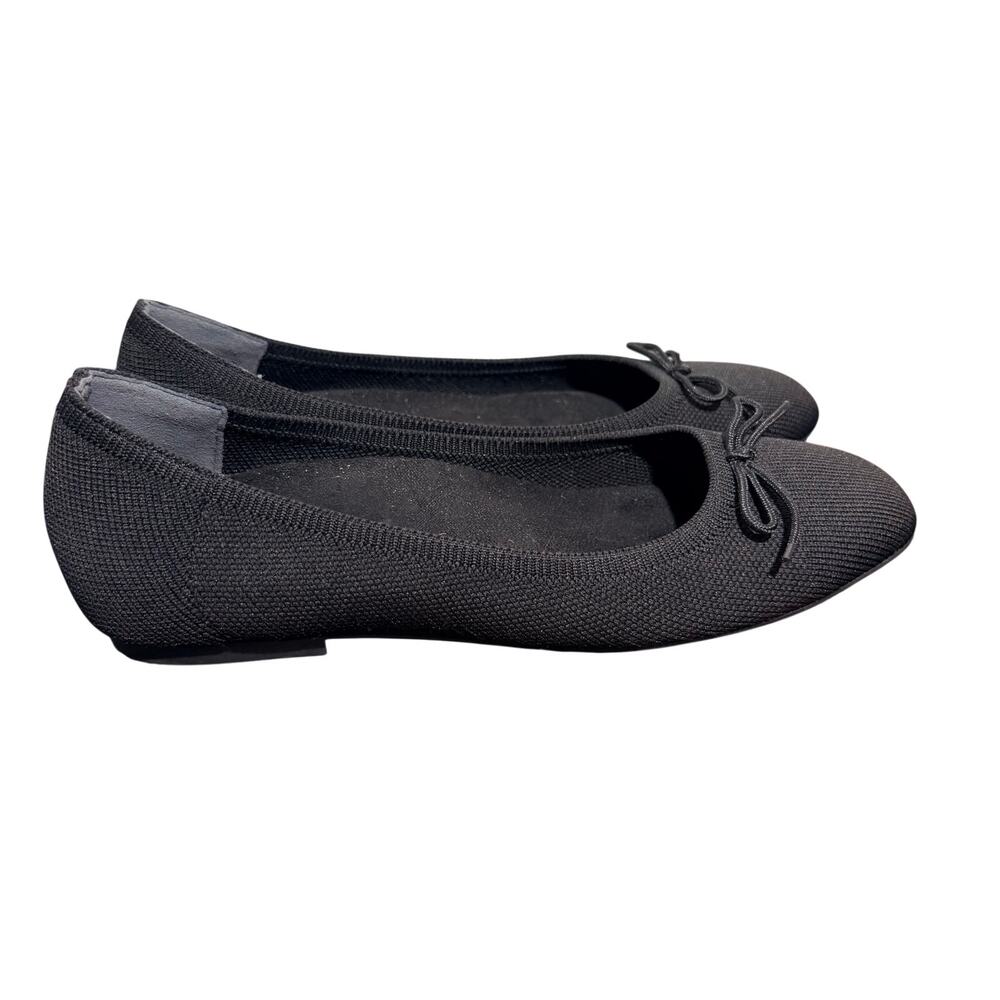 Vionic Klara Knit Shoes Womens Sz 6.5 Ballet Flats Slip On Comfort Low Top Black